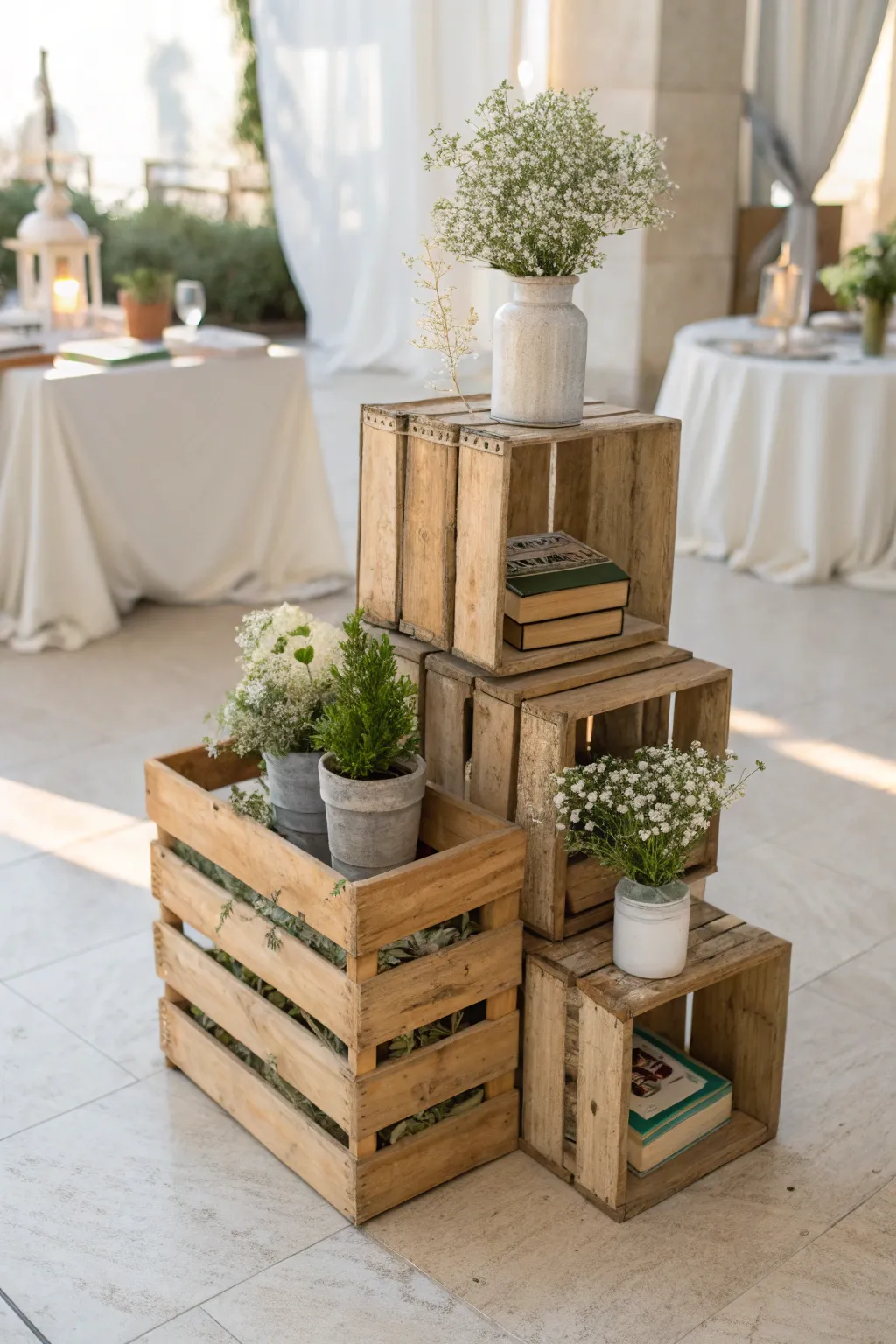 Elevate your table decor with a rustic, Boho-inspired centerpiece that celebrates the beauty of simplicity and craftsmanship.