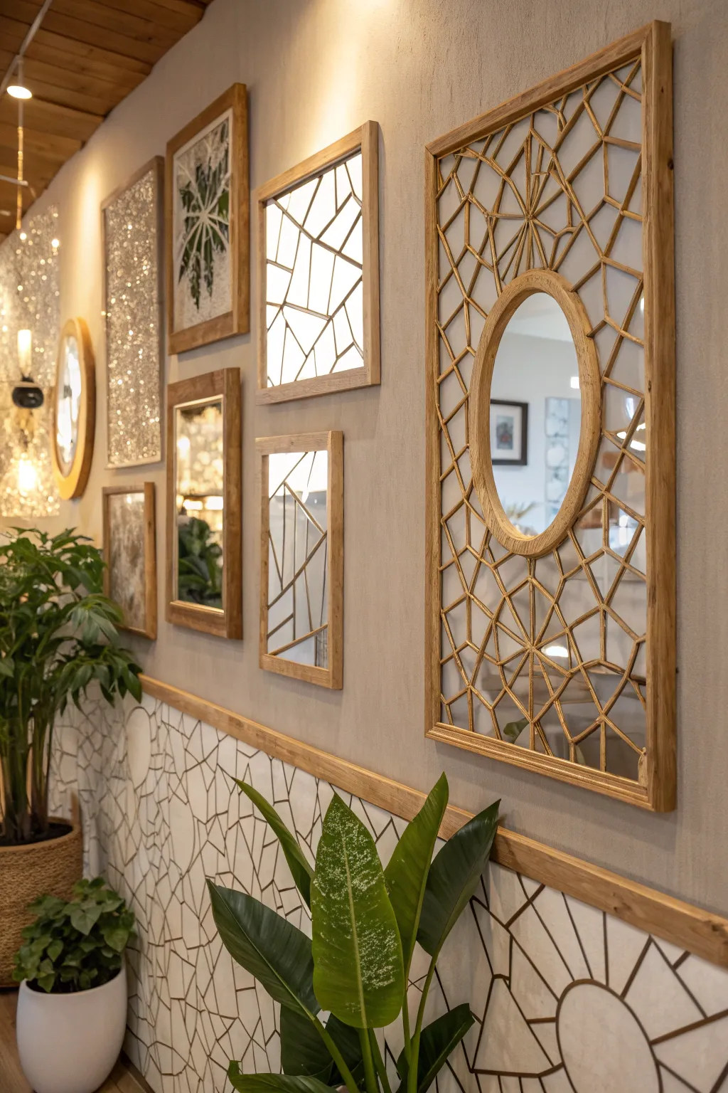 Transform your space with a stunning mirror accent wall that combines elegance and creativity.