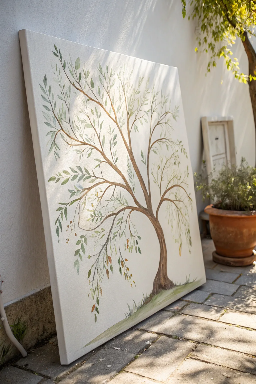Bring nature's serenity to your baby's room with this minimalist tree canvas art, blending Scandinavian simplicity with Boho charm.