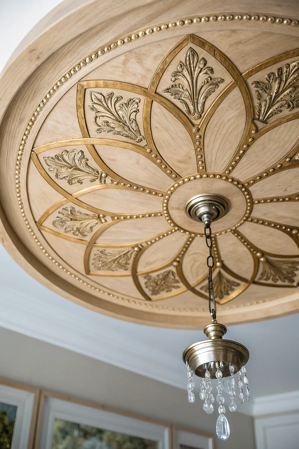 Elevate your ceiling with a touch of metallic elegance and minimalist charm. 🌟✨ #DIYHomeDecor #ScandinavianBoho