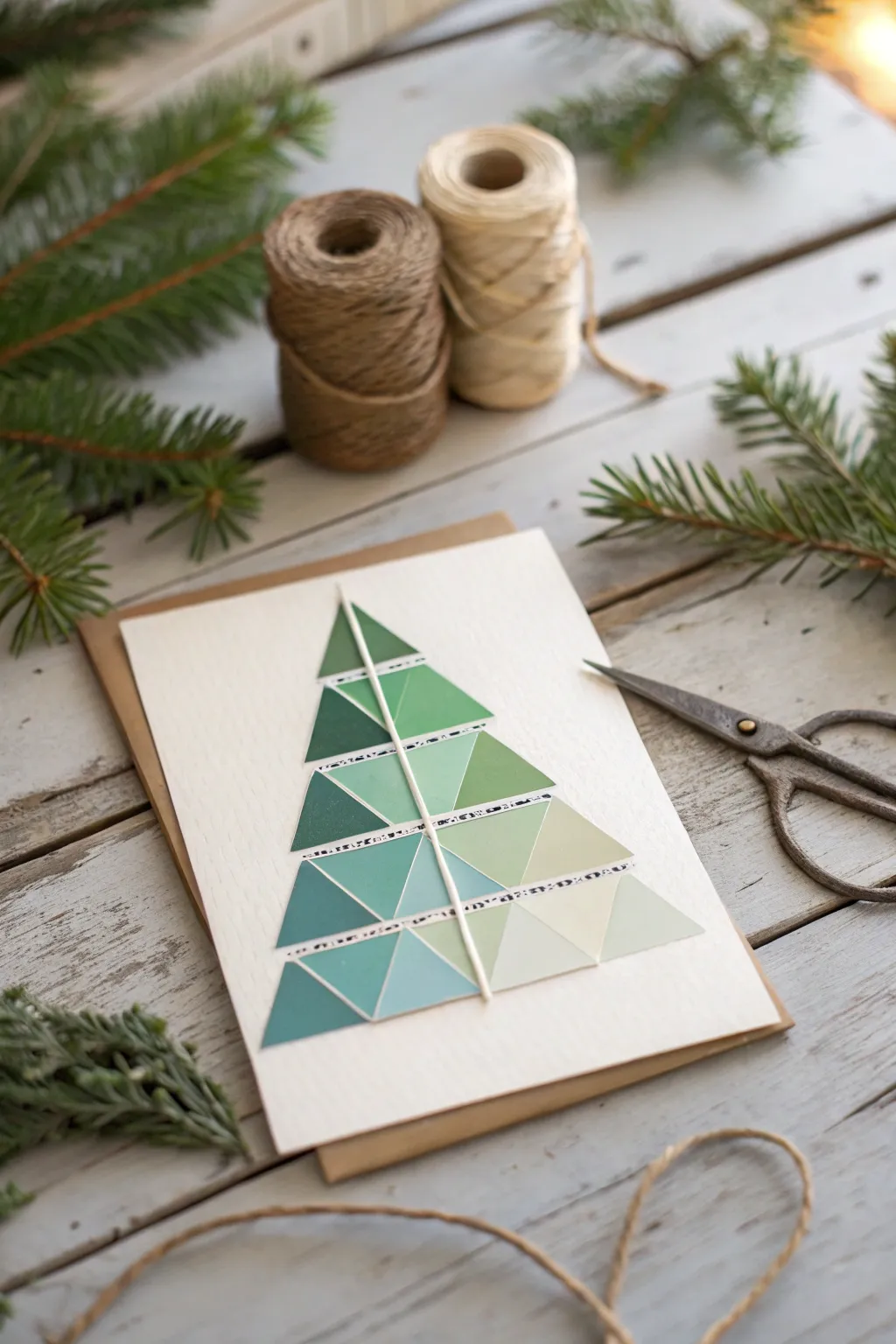 Craft your own Christmas magic with vibrant paint chip trees! 🎄✨ #DIYHoliday #ScandiStyle