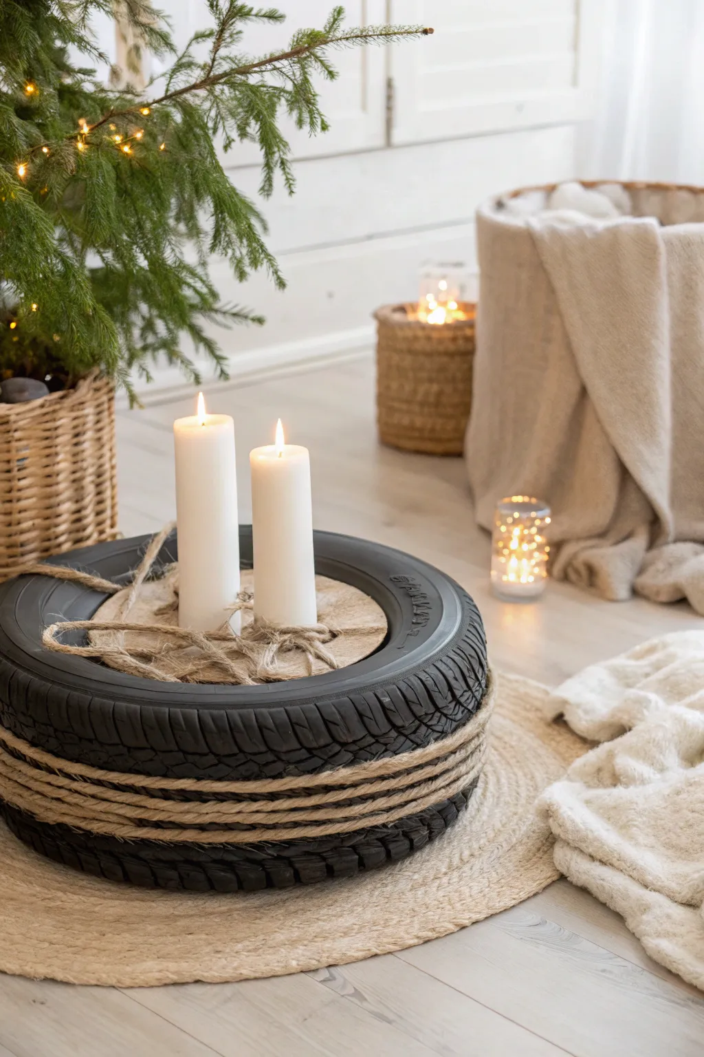 Transform the ordinary into extraordinary with this rustic DIY tree base. A blend of simplicity and style that’s sure to impress!