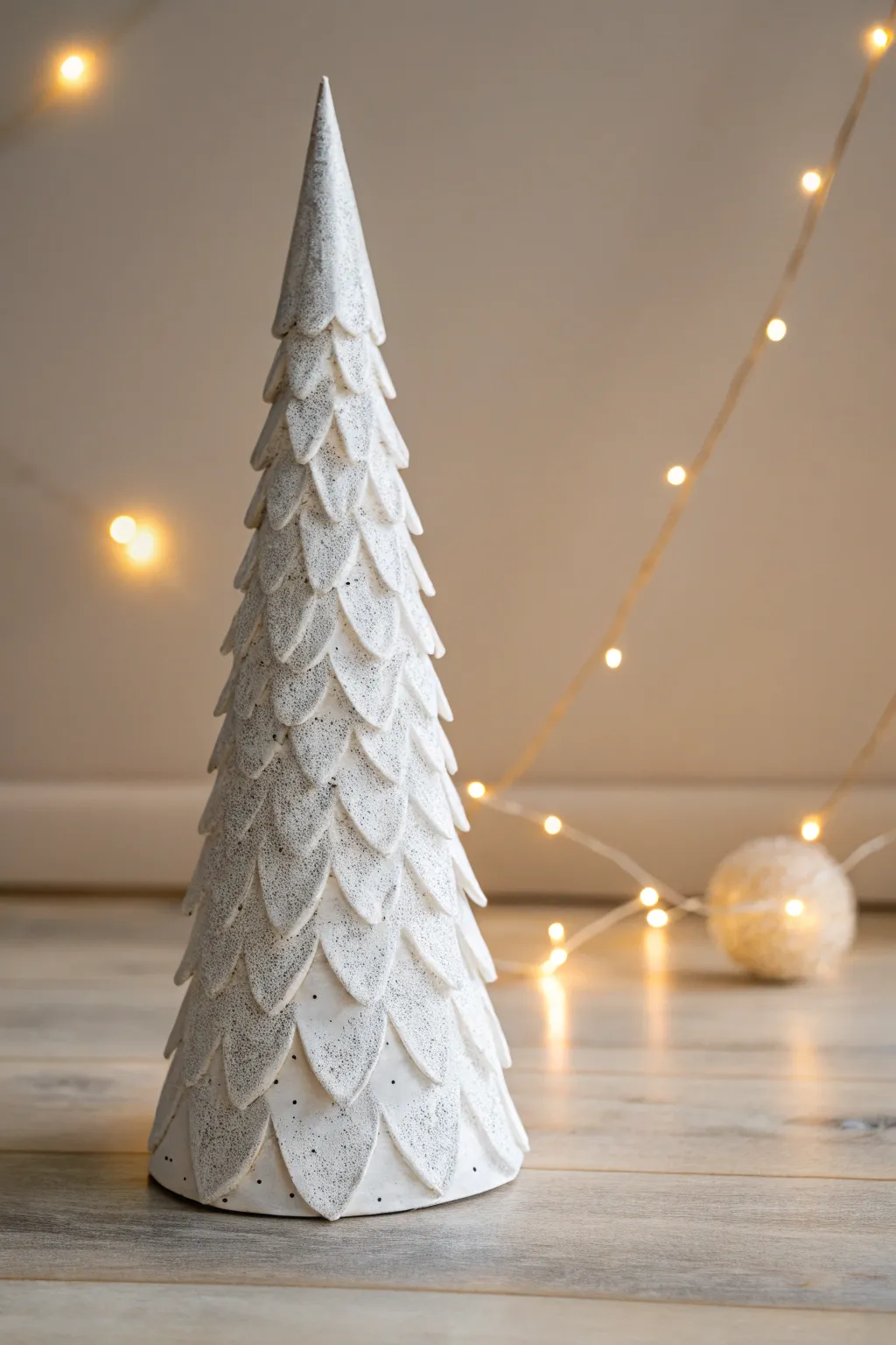 Whimsical Elegance: Craft your own paper cone tree for a touch of minimalist festive magic.