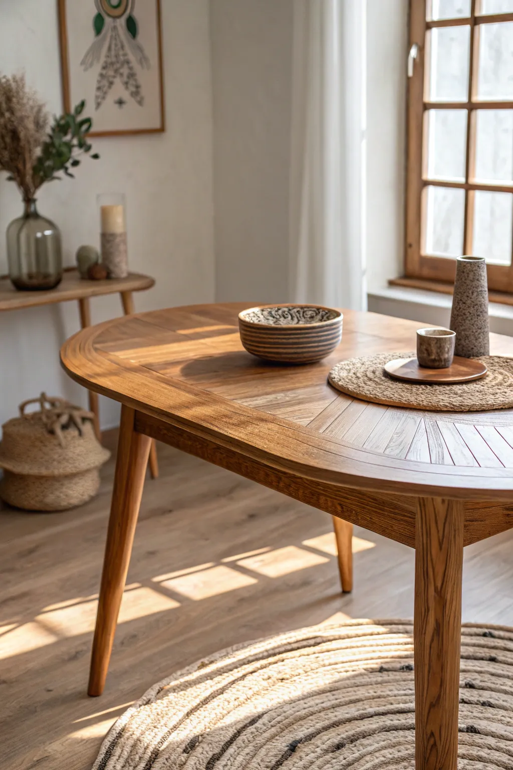 Transform your dining space with the timeless elegance of natural wood oil.