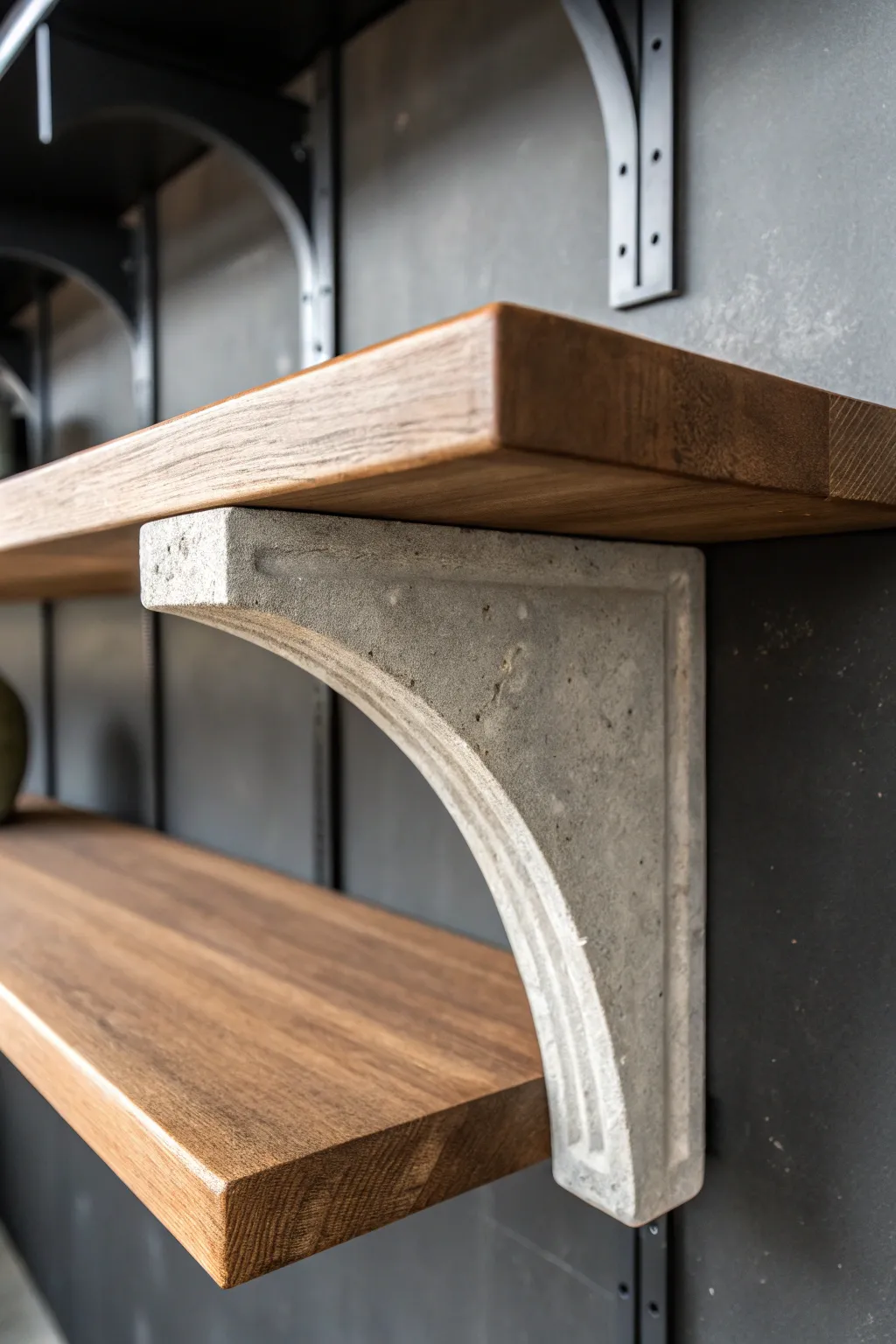 Elevate your space with the rugged elegance of concrete brackets.