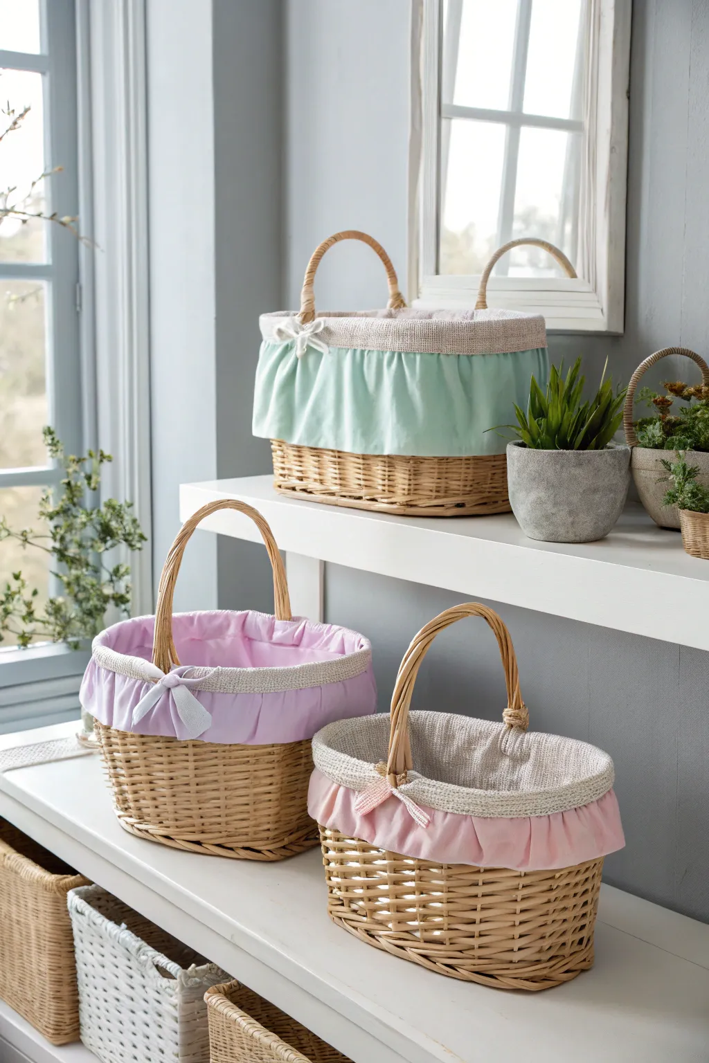 Transform storage into art with these charming woven baskets — the perfect blend of function and style for any girl's room.