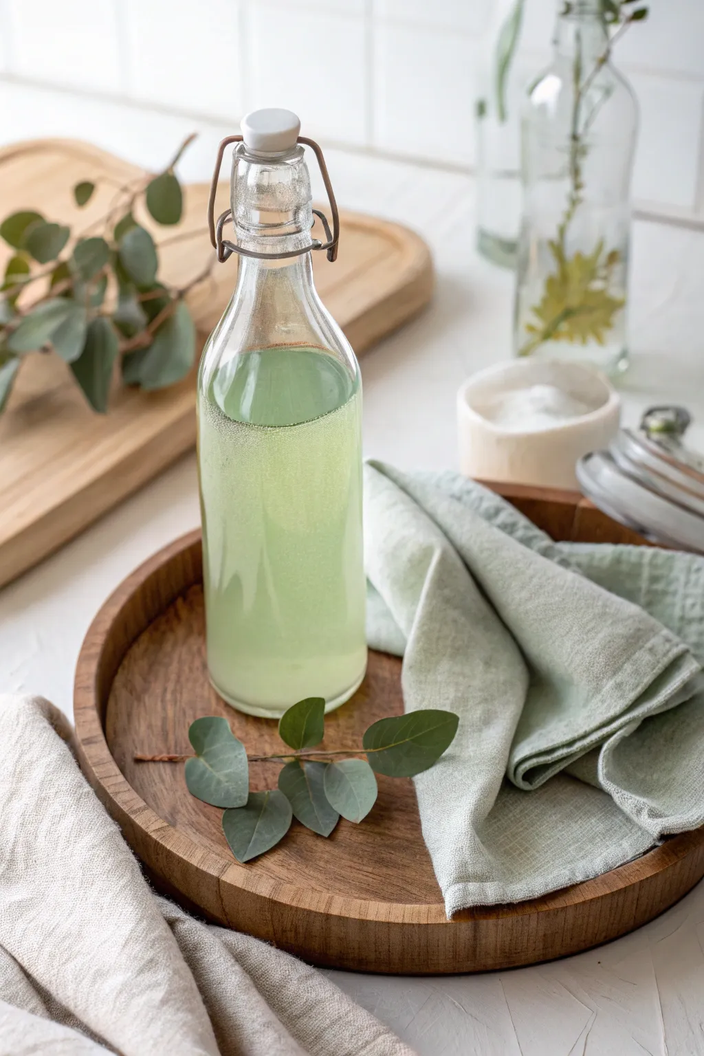 Embrace natural beauty: soothe your scalp with a green tea and ACV rinse.