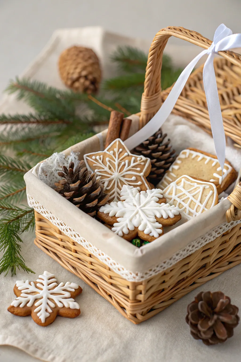 Craft your own festive centerpiece with a DIY holiday hamper that radiates warmth and elegance.