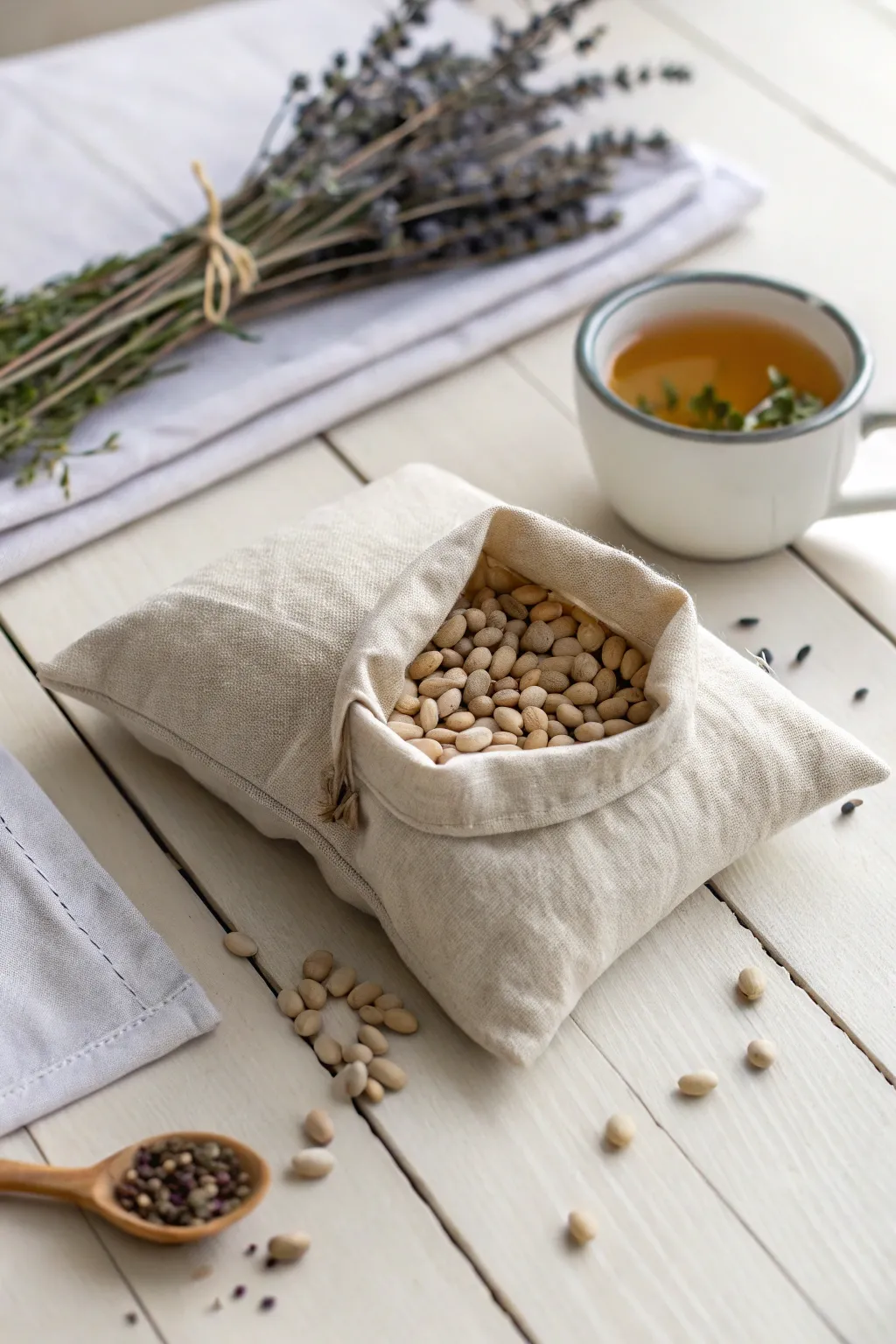 Cozy and Sustainable: Embrace warmth with a DIY bean-filled heating pad.