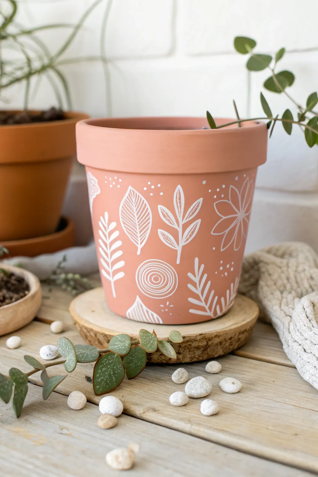 Elevate your gift-giving with these charming painted terracotta planters. Perfect for adding a touch of natural beauty to any space!