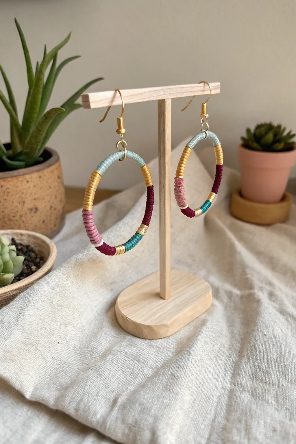Elevate your style with these DIY colorful thread hoop earrings - where simplicity meets bohemian charm!