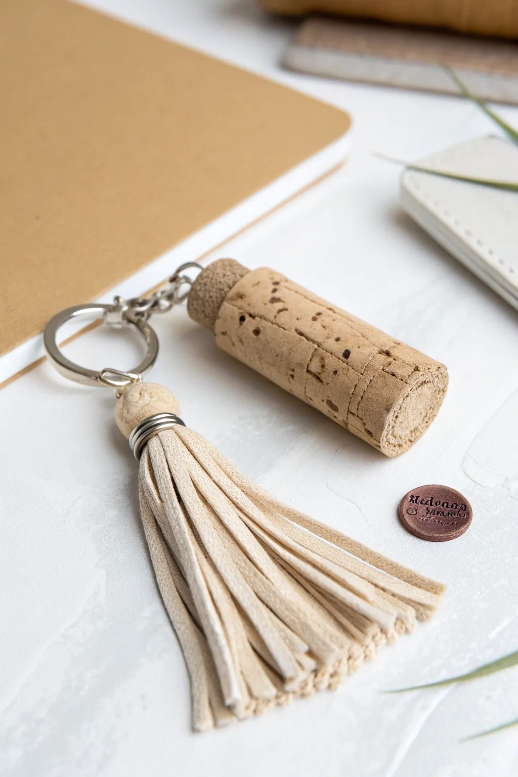Transform memories into style with eco-friendly wine cork keychains.