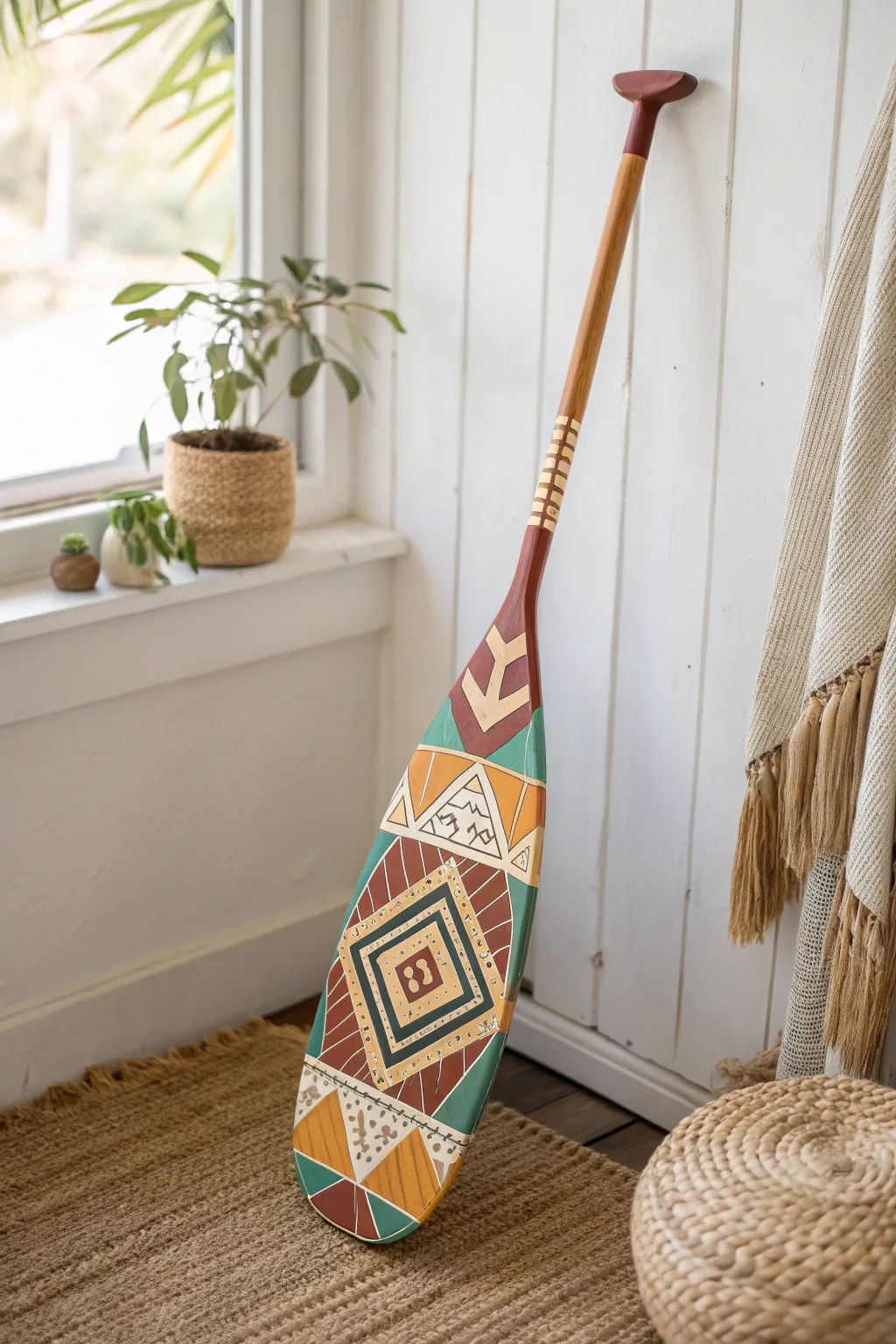 Elevate your space with vibrant DIY paddle art – where Scandinavian simplicity meets Boho charm!