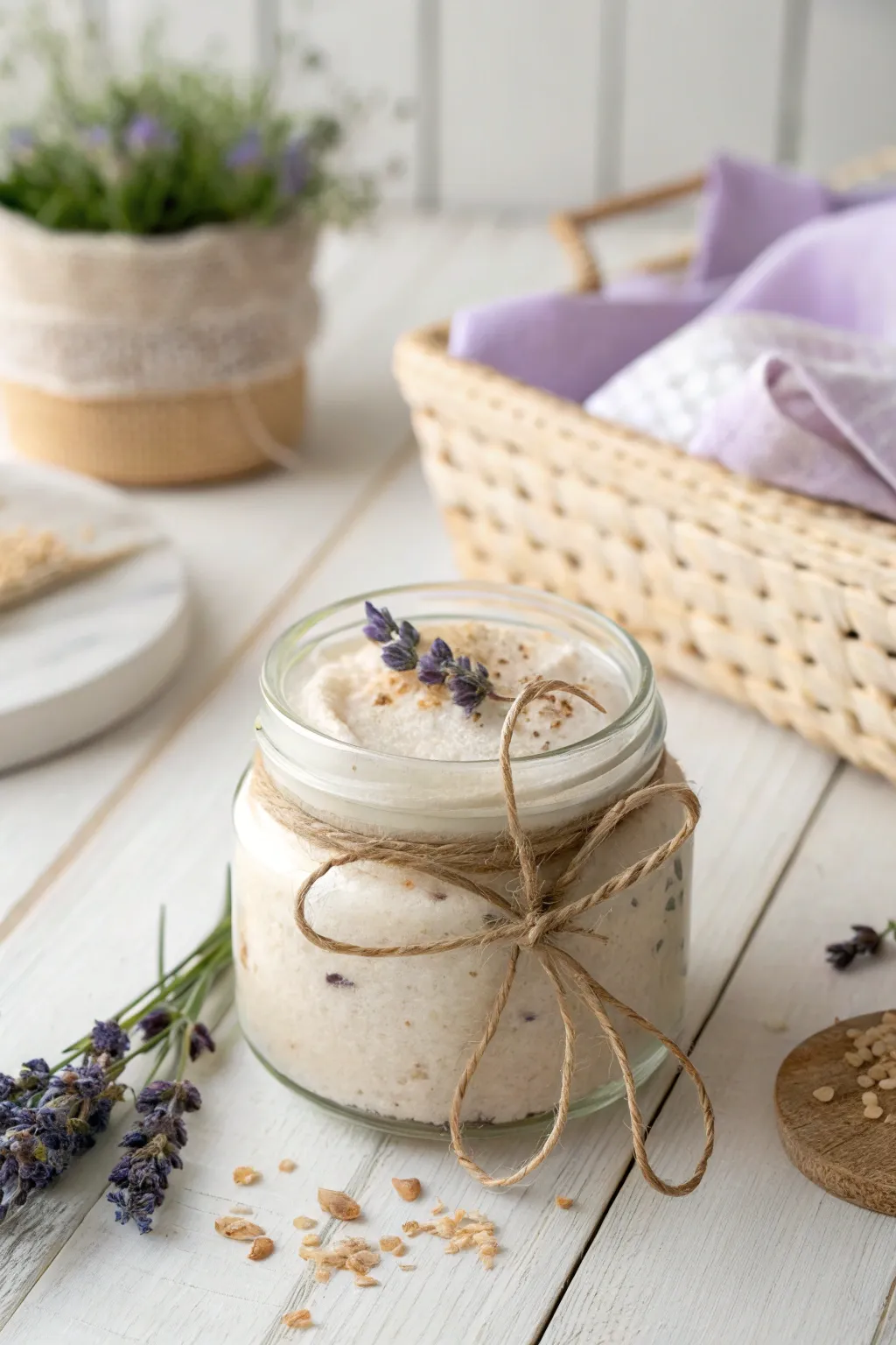 Indulge in natural elegance with this DIY body scrub, the perfect pampering gift for Mother's Day.