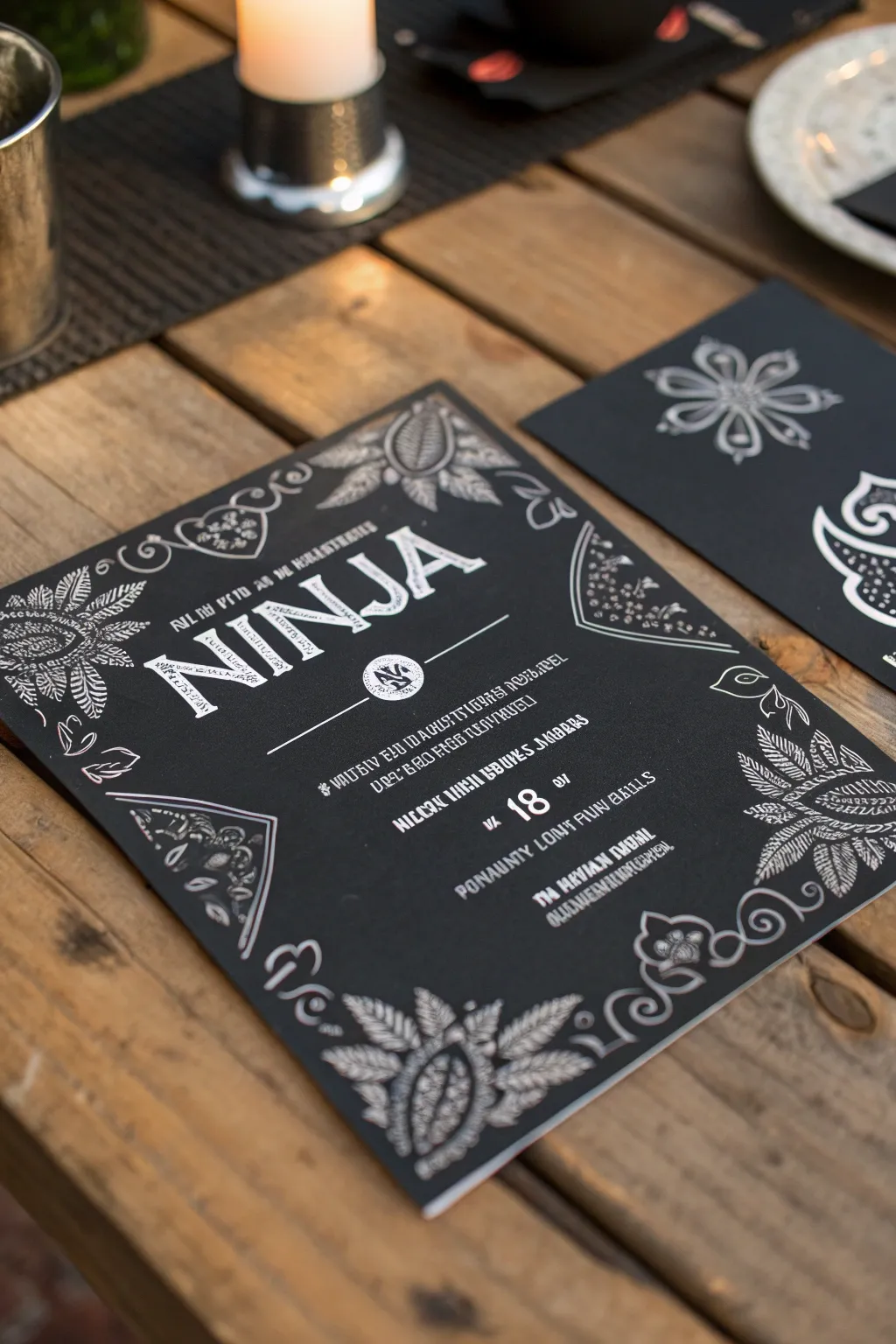 Set the tone for your ninja party with these striking DIY invitations.