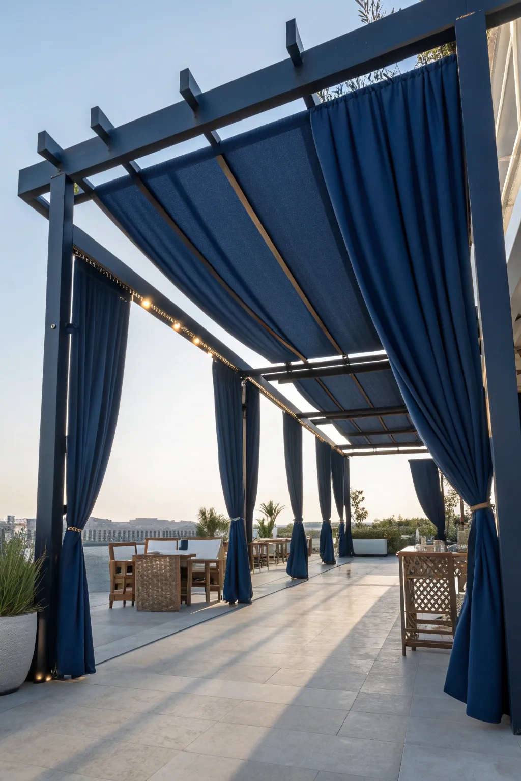 Transform your outdoor space with sleek waterproof fabric panels—perfect for unexpected weather changes!