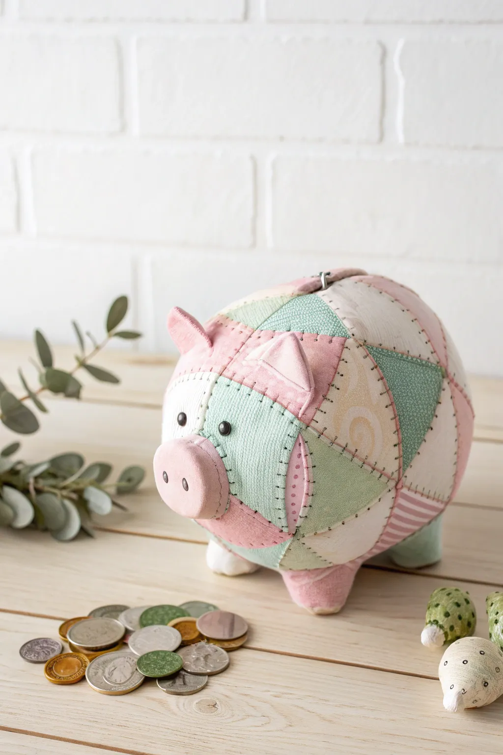 Craft your own charming fabric piggy bank—perfectly soft and stylish for any child's room!