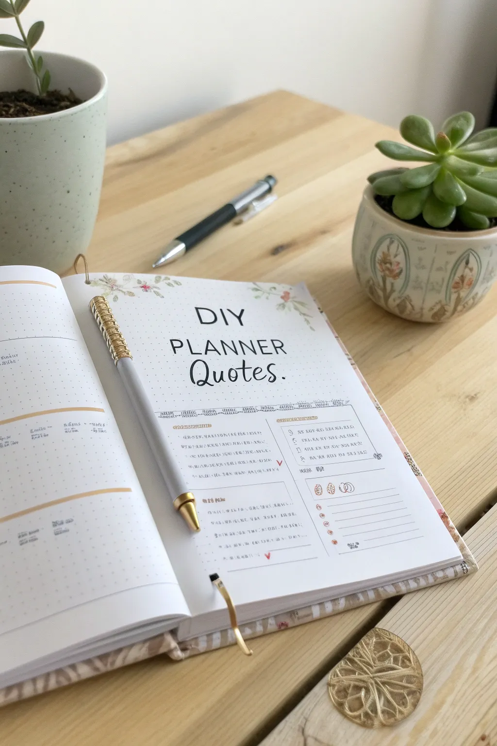 Find daily inspiration in your personalized planner with beautifully crafted motivational quotes. #DIYPlanner #Motivation #ScandiBoho