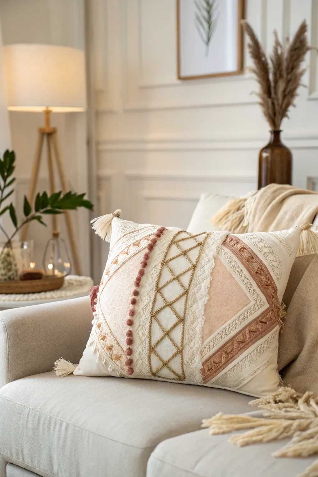 Transform your space with handcrafted elegance: Upcycled throw pillows for a unique touch.