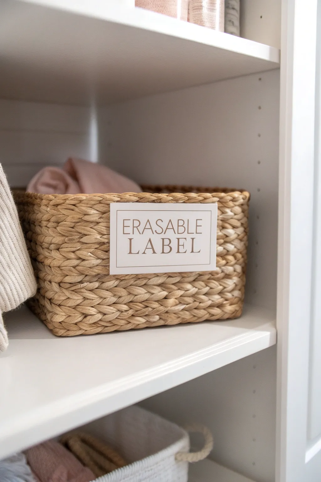 Elevate your closet organization with stylish, erasable labels for a touch of boho elegance.