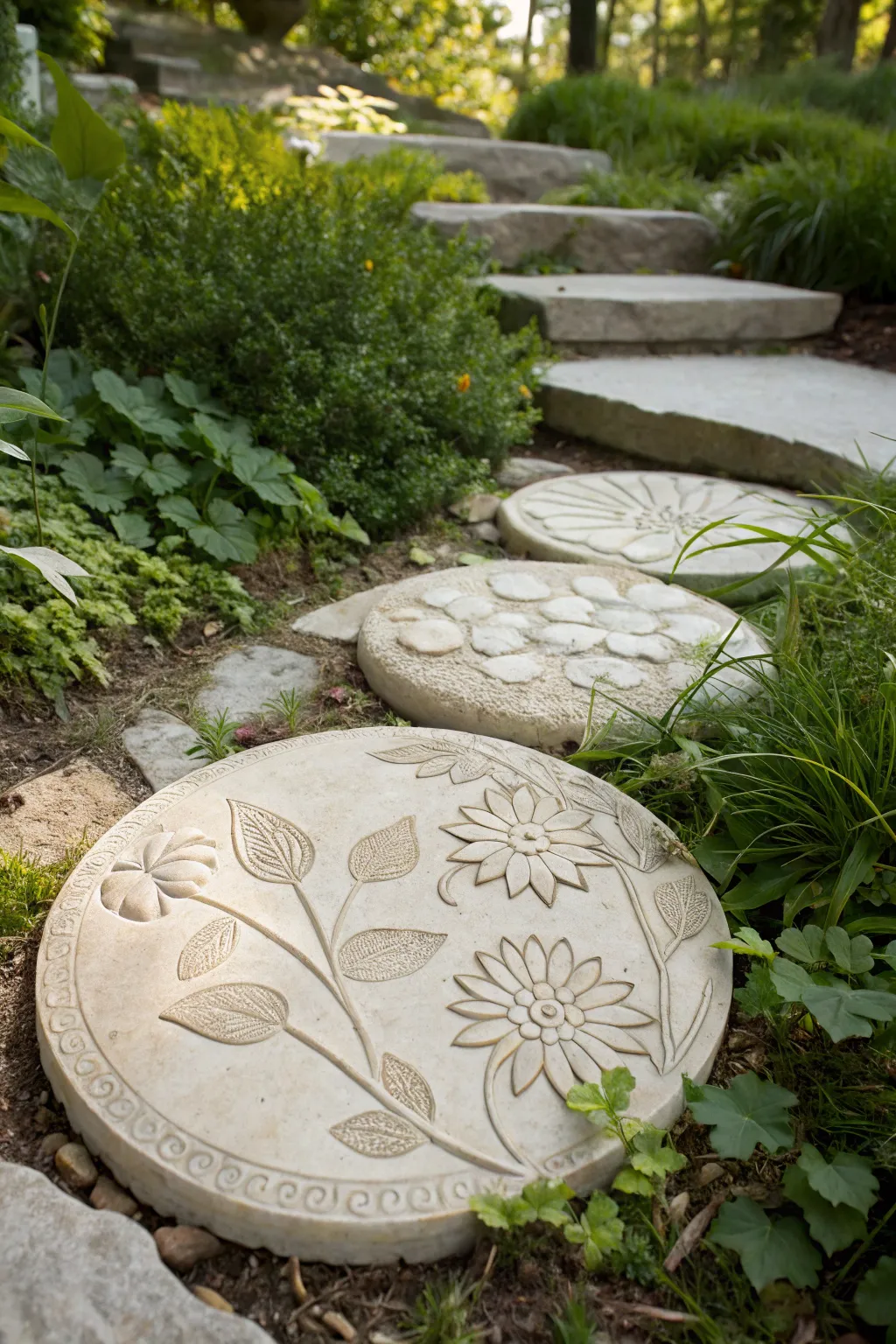 Step into spring with this exquisite floral stepping stone, where simplicity meets natural elegance.
