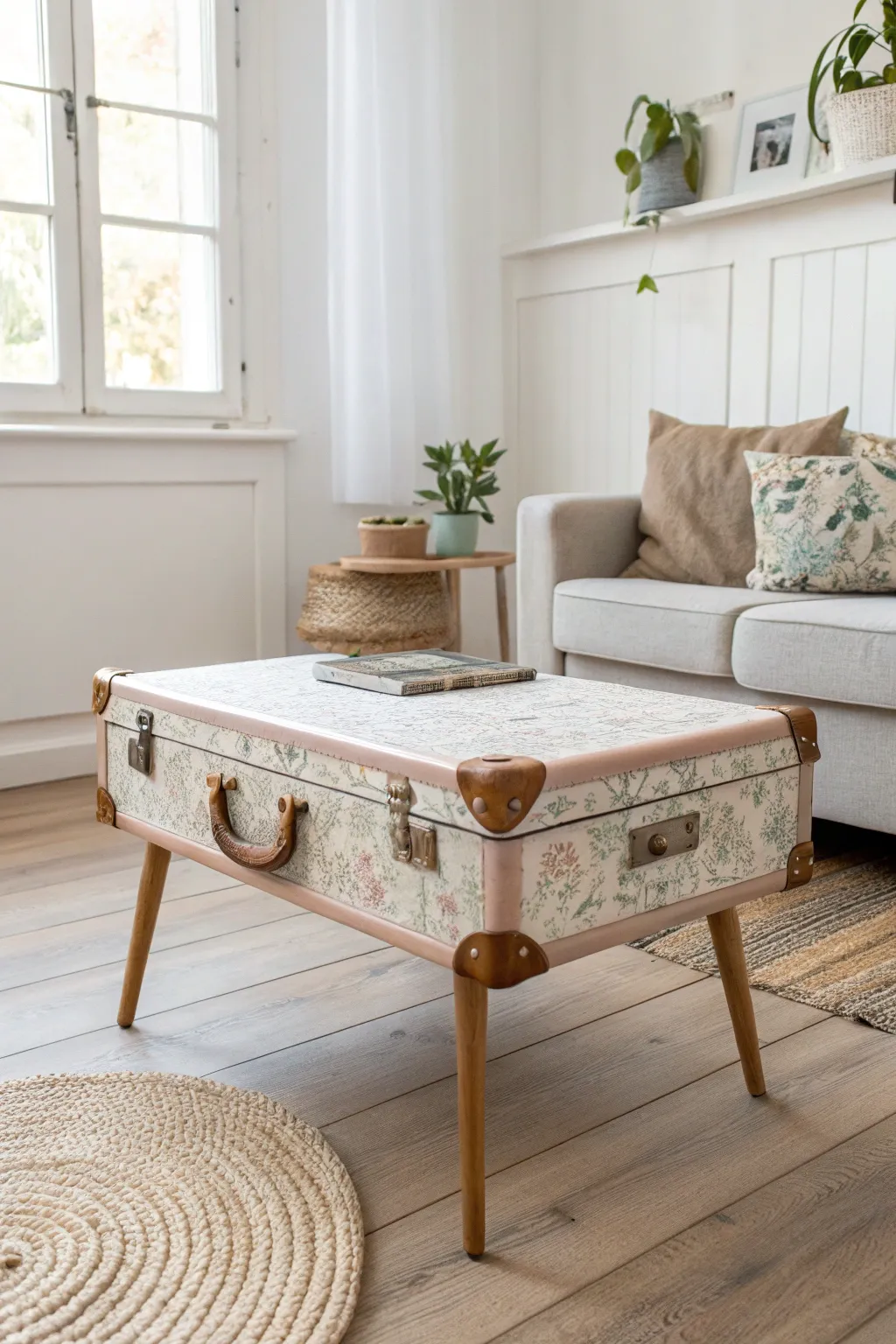 Elevate your space with a chic DIY suitcase coffee table for a touch of vintage elegance.