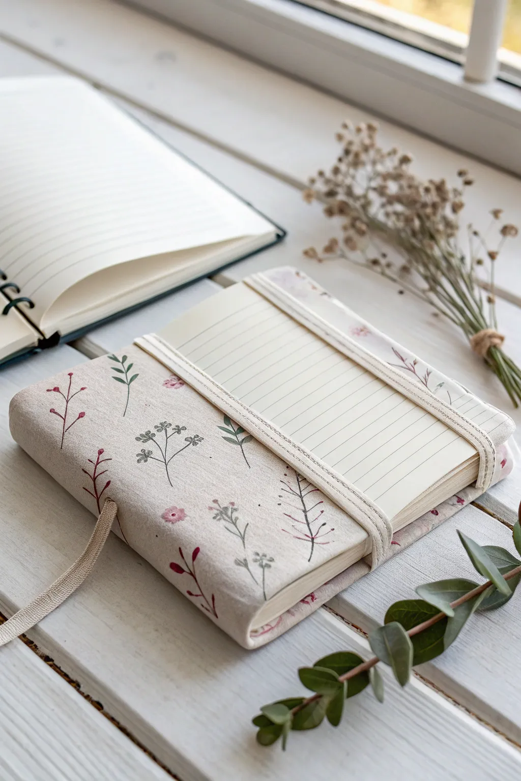 Elevate your gifting with a handcrafted fabric-covered journal, a perfect blend of simplicity and elegance.