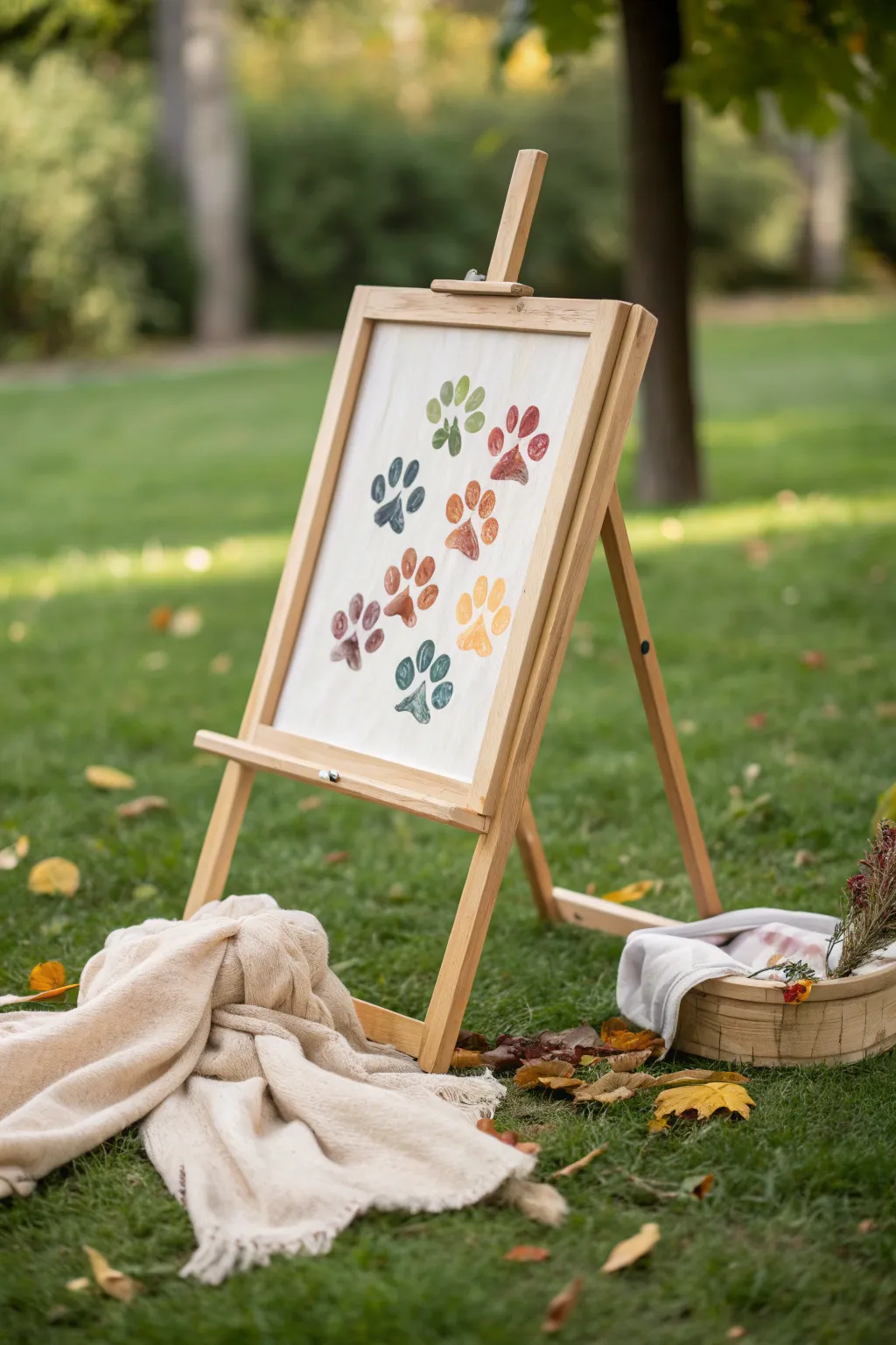 Unleash your dog's creativity with an outdoor paw print gallery—a perfect blend of art and nature!