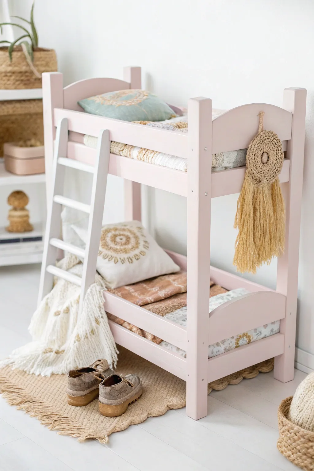 Transform ordinary into extraordinary: DIY doll bunk beds with a minimalist boho flair.