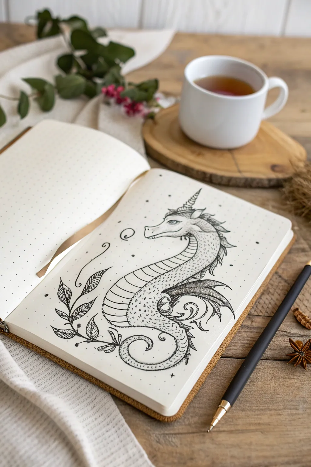 Unleash your creativity with mythical doodles that blend minimalism and magic.