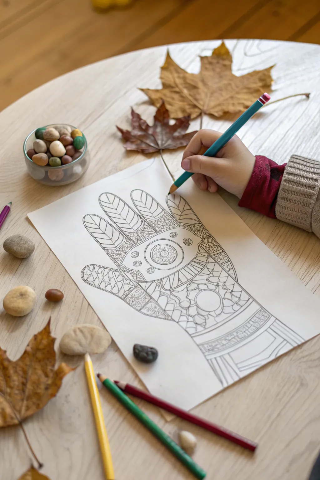Unleash creativity with hand tracing magic! ✋✨ #CreativeKids #HandTracingArt