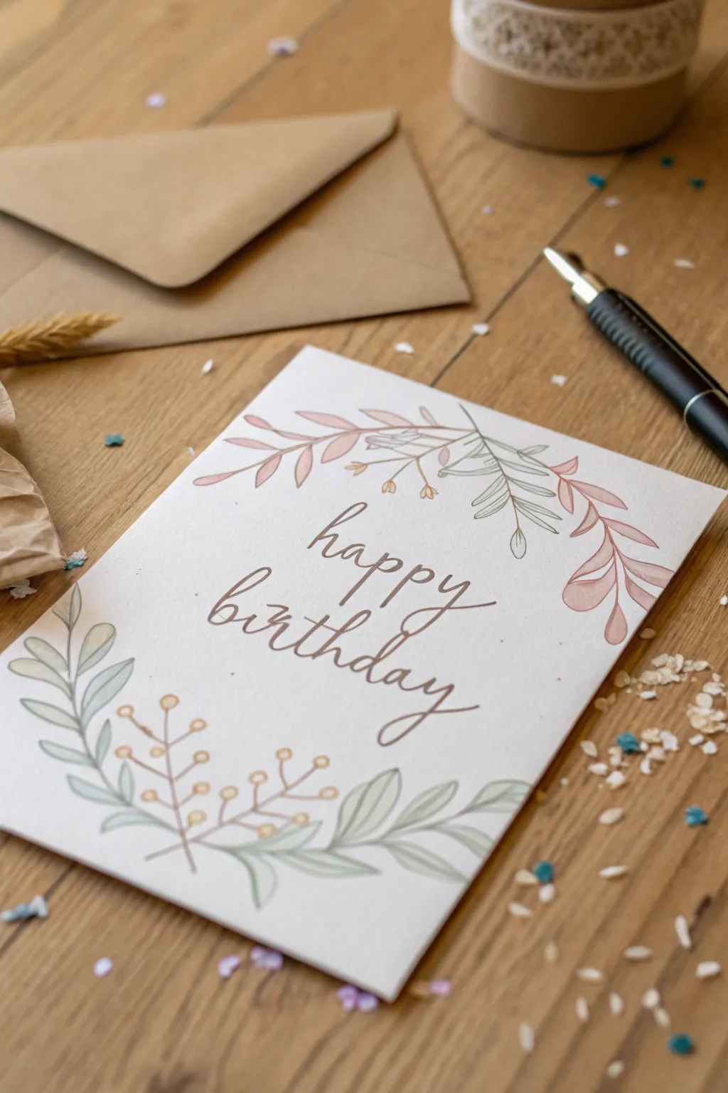 Elevate your birthday cards with delicate borders and a touch of confetti magic.