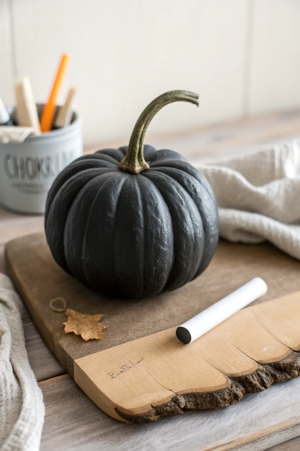 Transform your space with a chic chalkboard gourd—where creativity meets simplicity!