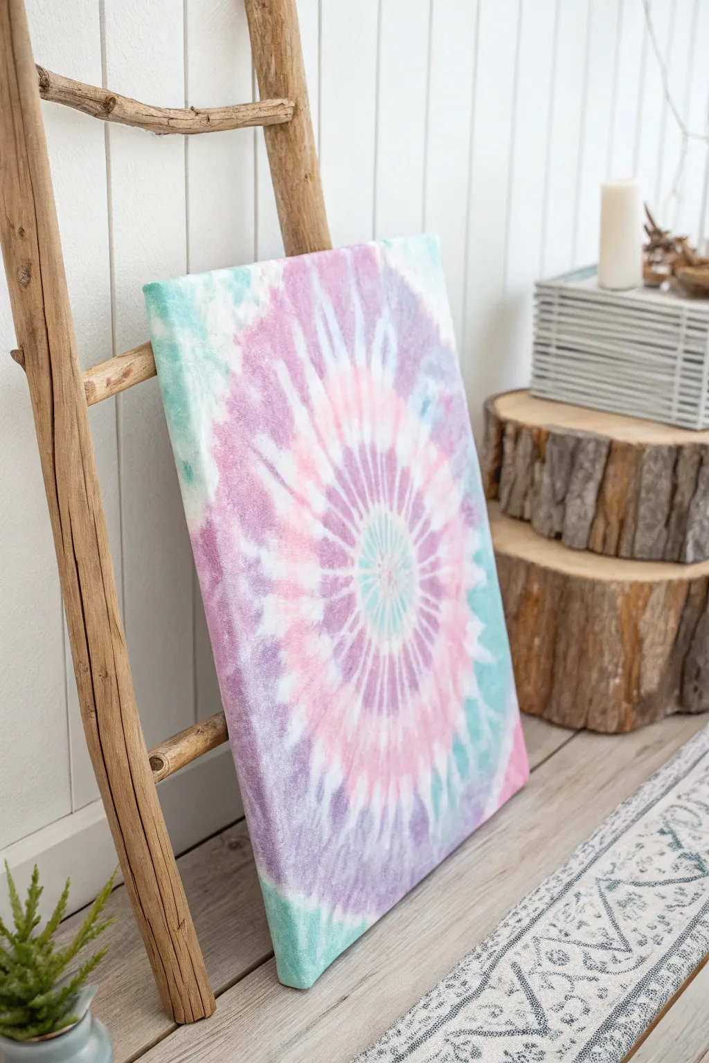 Bring a burst of joy to your space with this dreamy tie-dye masterpiece.