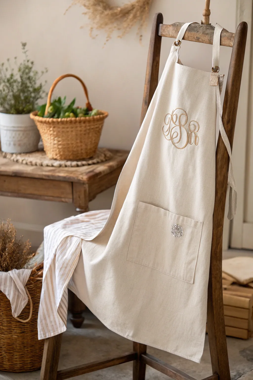 Elevate your gift-giving with a personalized touch—a monogrammed apron that's as practical as it is beautiful.