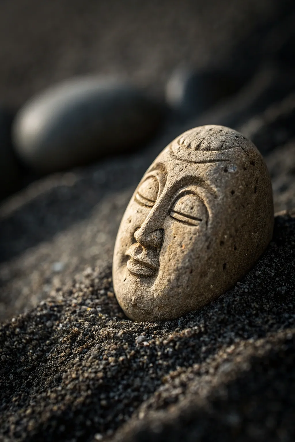 Discover the art of giving personality to pebbles with these quirky miniature faces. #StoneCarving #ArtisticPebbles