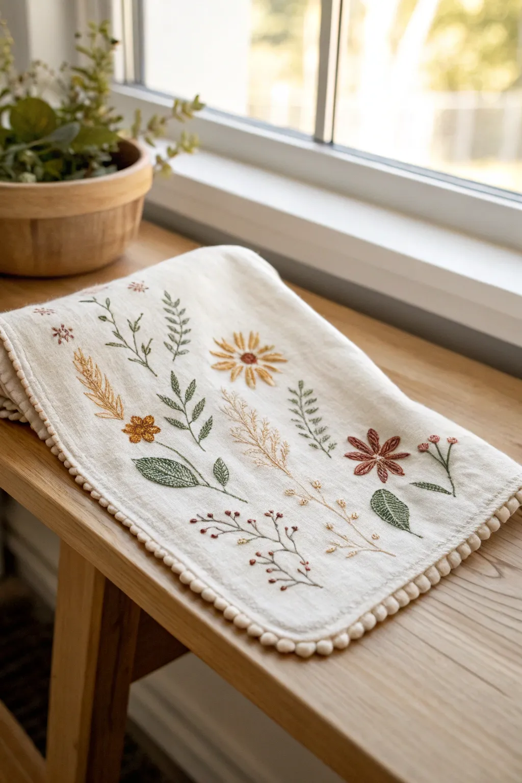 Embrace nature's serenity with these beautifully embroidered burp cloths, perfect for a peaceful, nature-themed nursery.