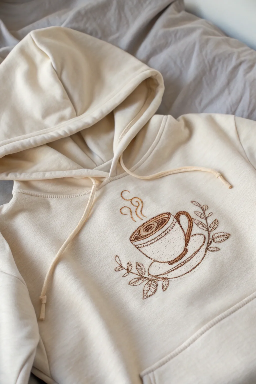 Brewed with love: Add a touch of warmth and whimsy to your wardrobe with foodie embroidery.