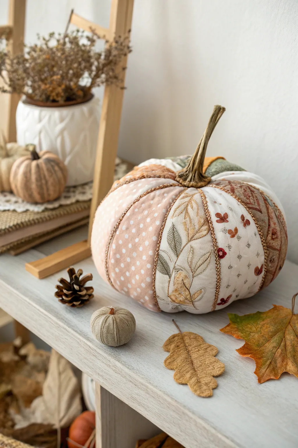 Embrace the warmth of fall with a handcrafted fabric pumpkin—where simplicity meets natural beauty.