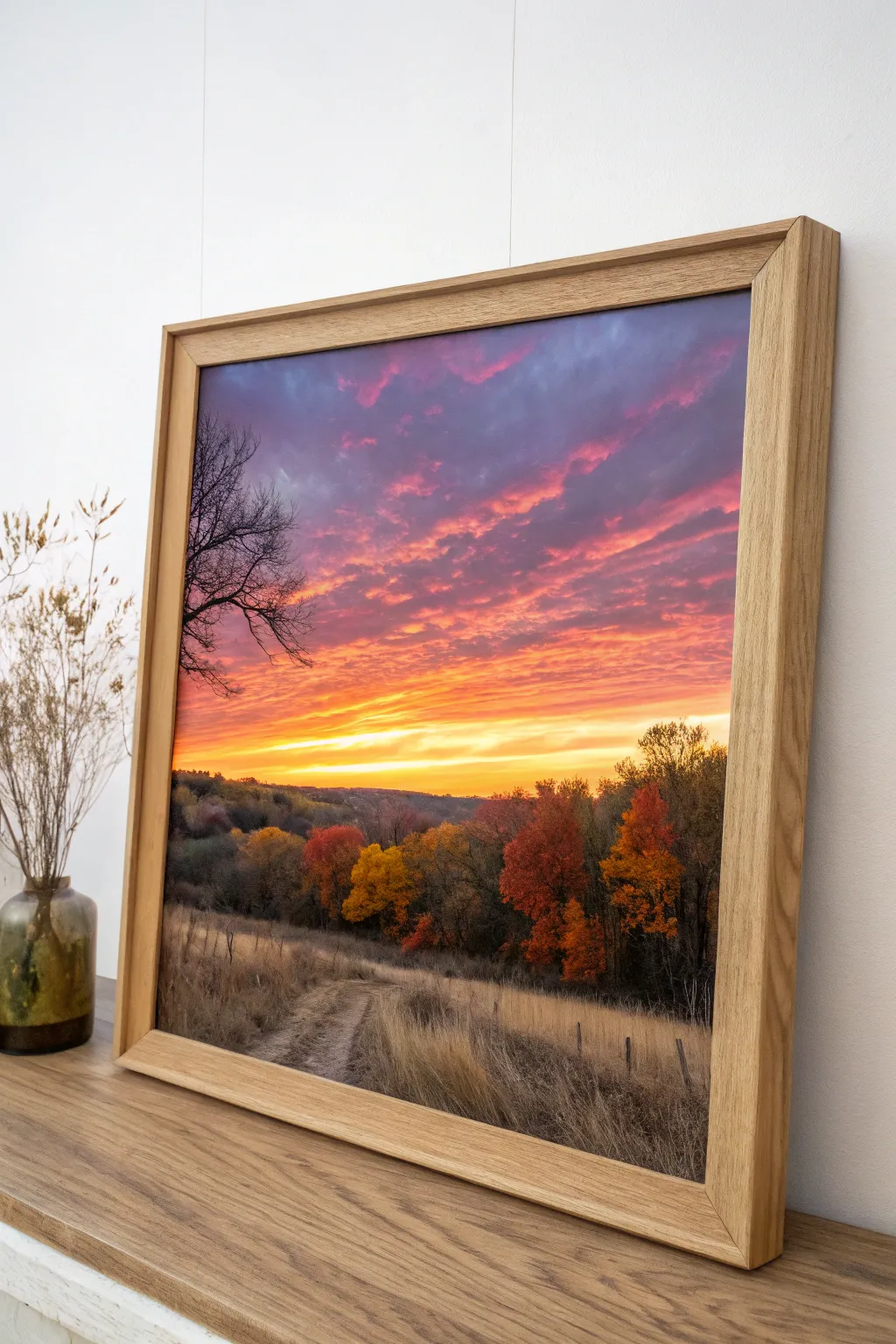 Capture the magic of fall with a simple yet stunning sunset painting.