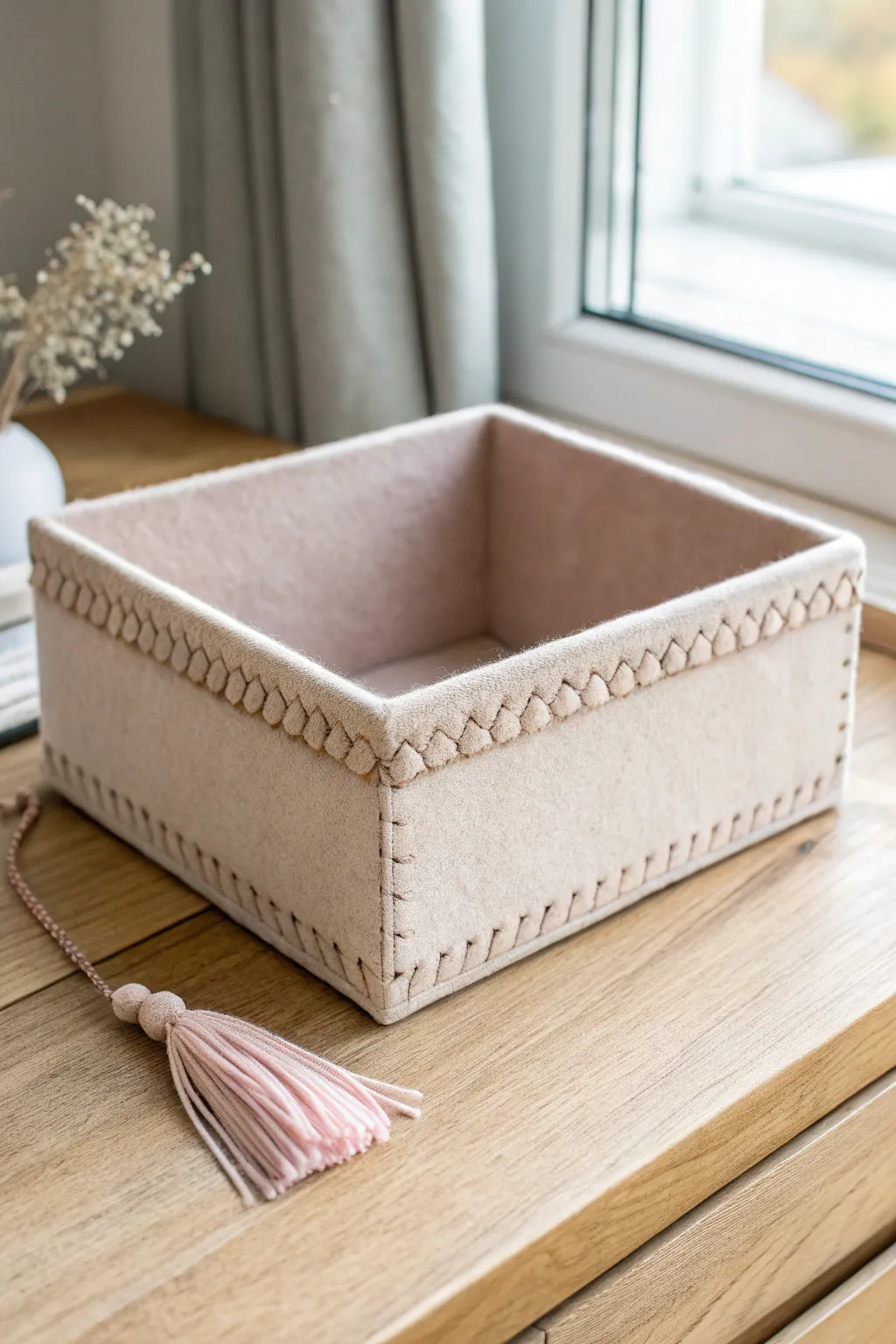 Embrace elegance and order with these handcrafted felt boxes—perfect for adding a touch of minimalist beauty to any space.