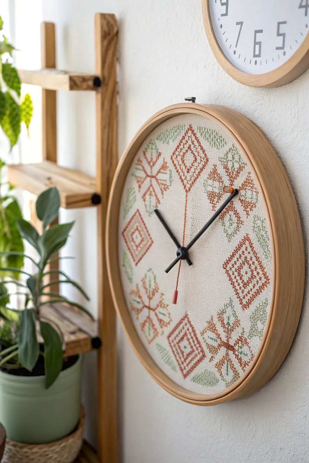 Transform your timepiece into a work of art with this DIY cross-stitched clock, where simplicity meets creativity.
