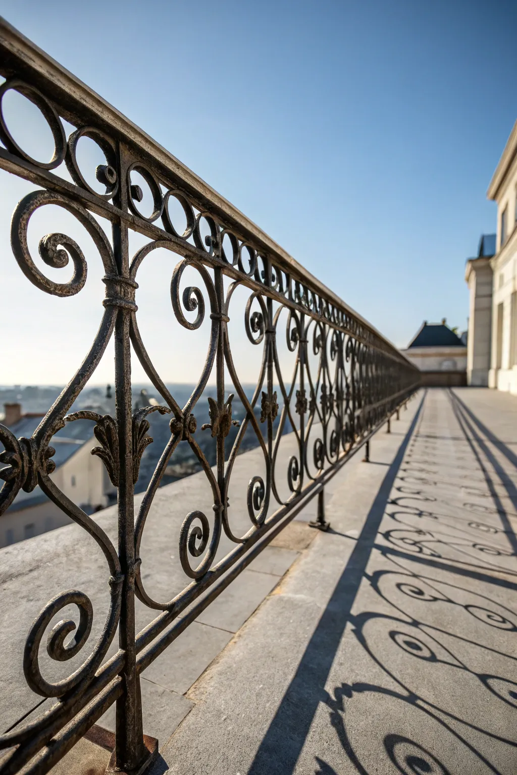 Elevate your rooftop with timeless elegance: Discover the allure of artistic wrought iron railings.