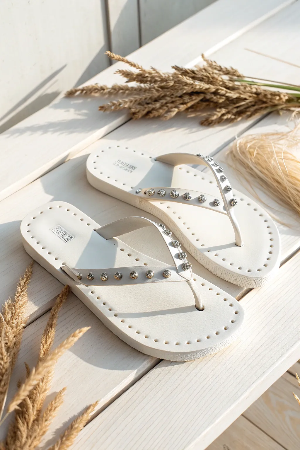Step into style with these chic studded flip flops – your perfect concert companion! #MinimalistElegance #BohoChic