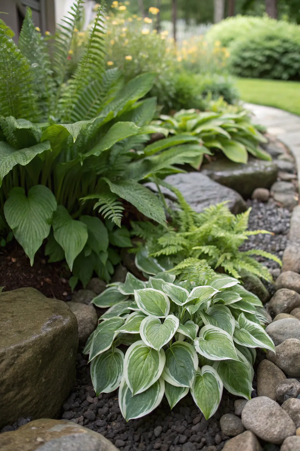 Embrace nature's design with water-loving plants that thrive in perfectly drained flower beds. 🌿 #GardeningCraftsmanship #ScandiBohoStyle