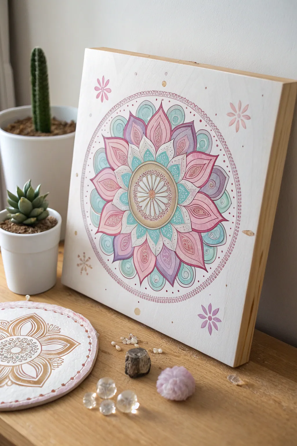Find tranquility and beauty in the art of colorful mandala painting. 🌸✨