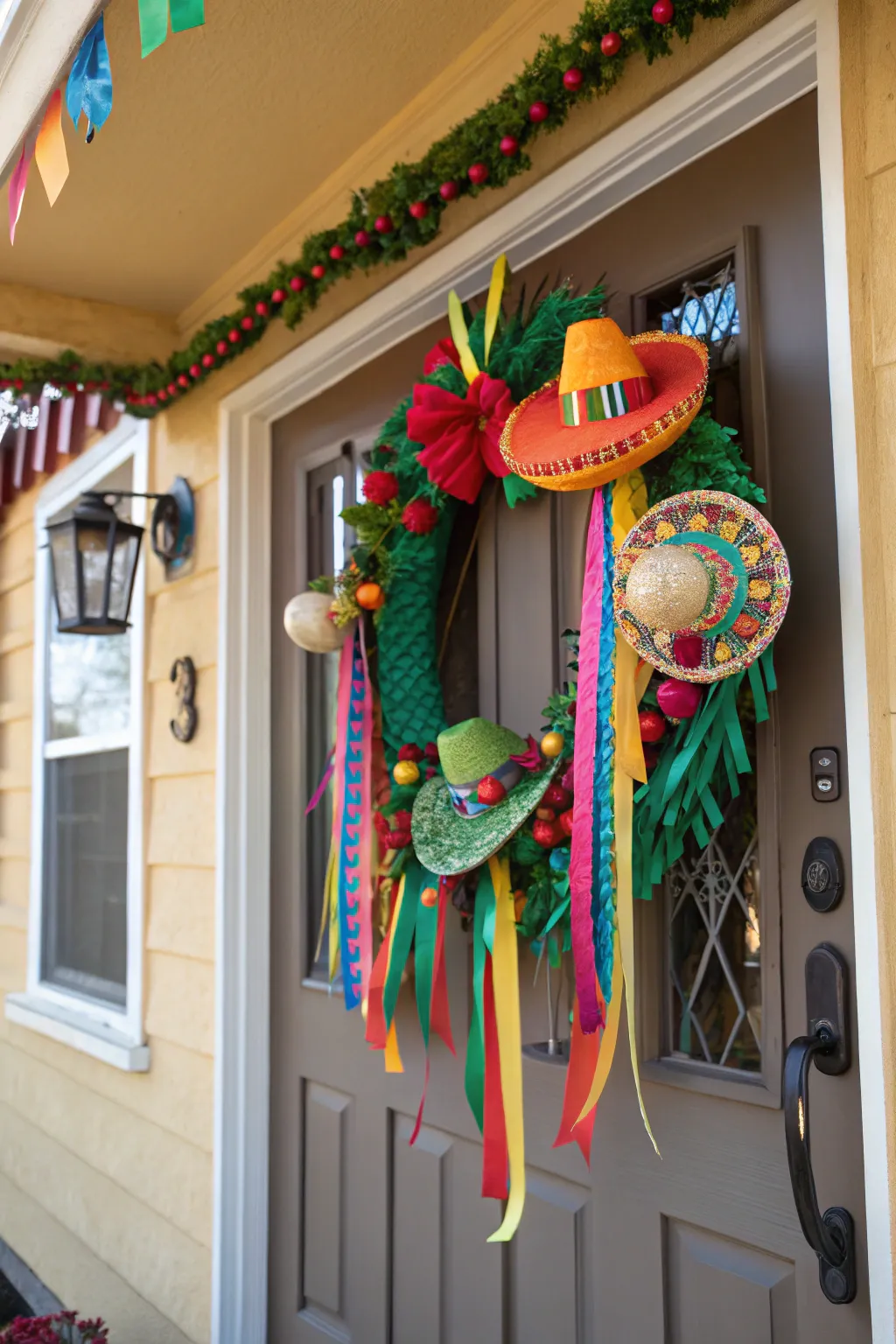 Party-ready wreath for a fiesta flair.