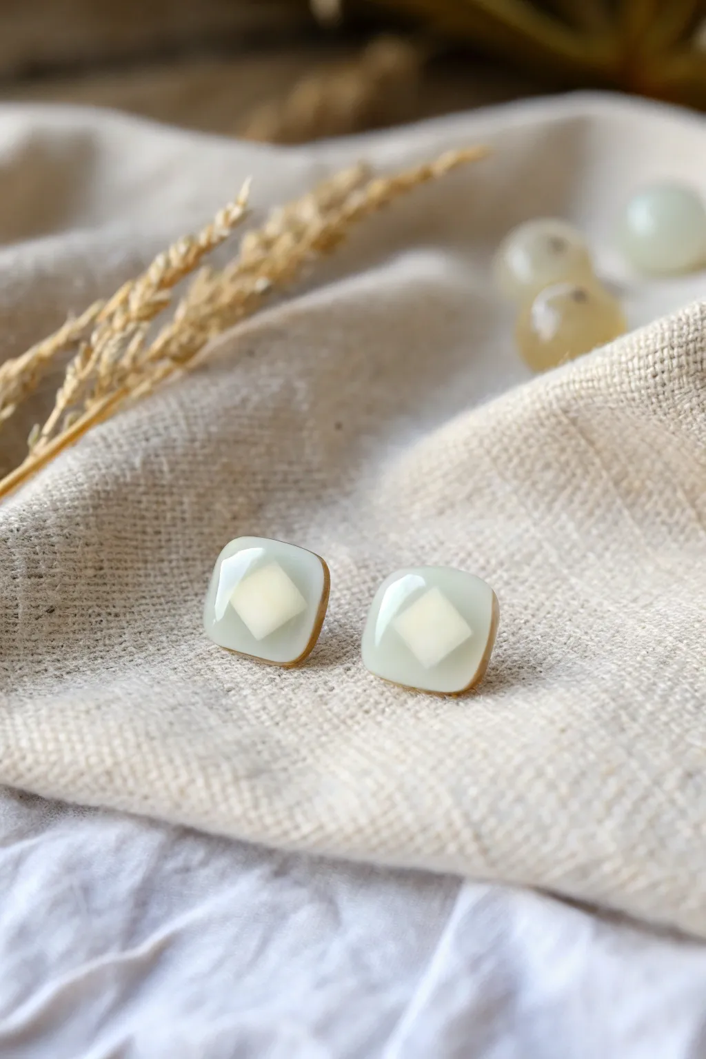 Embrace the elegance of simplicity with these stunning minimalist fused glass stud earrings.