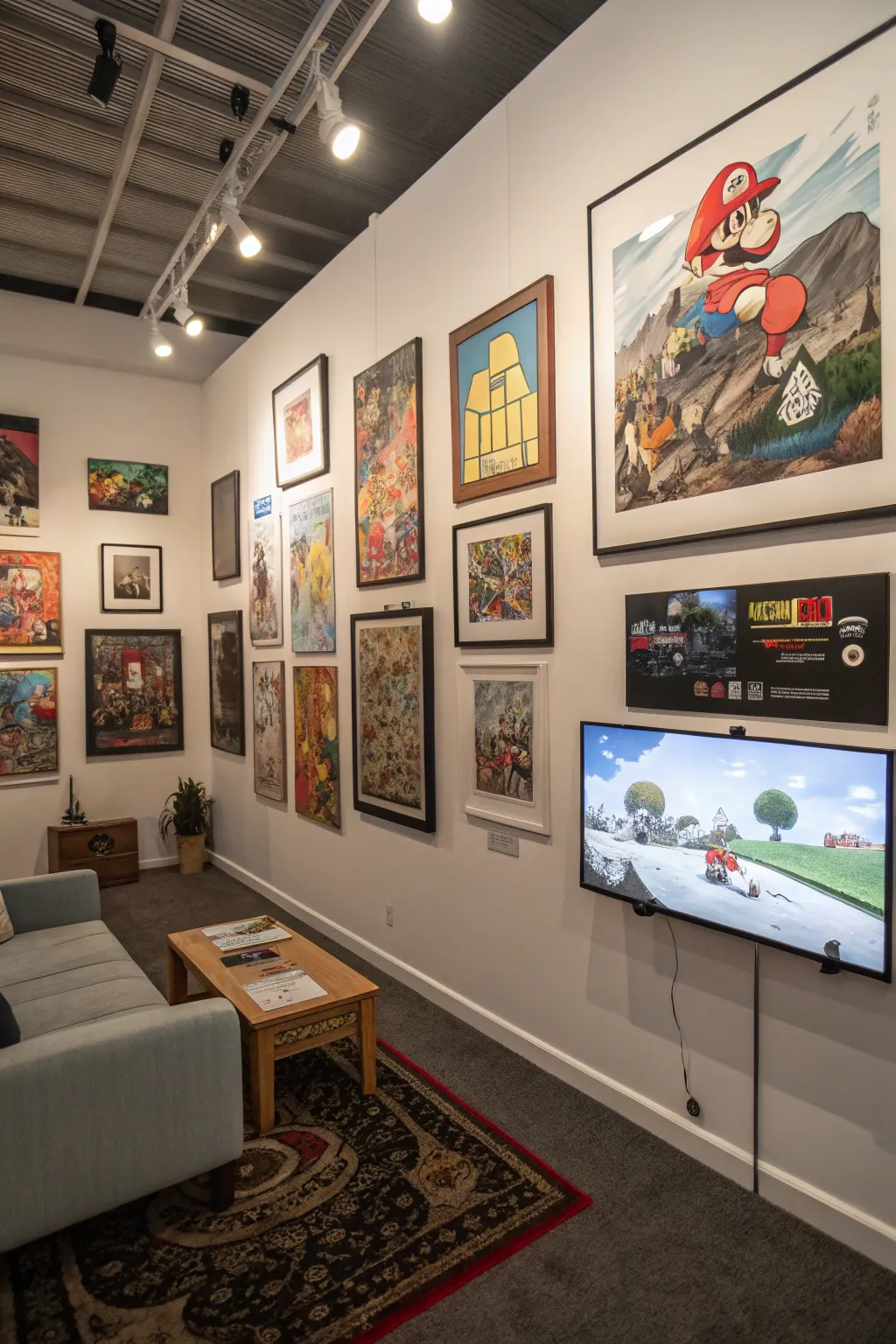 Game-inspired wall art adds a personal touch to your decor.