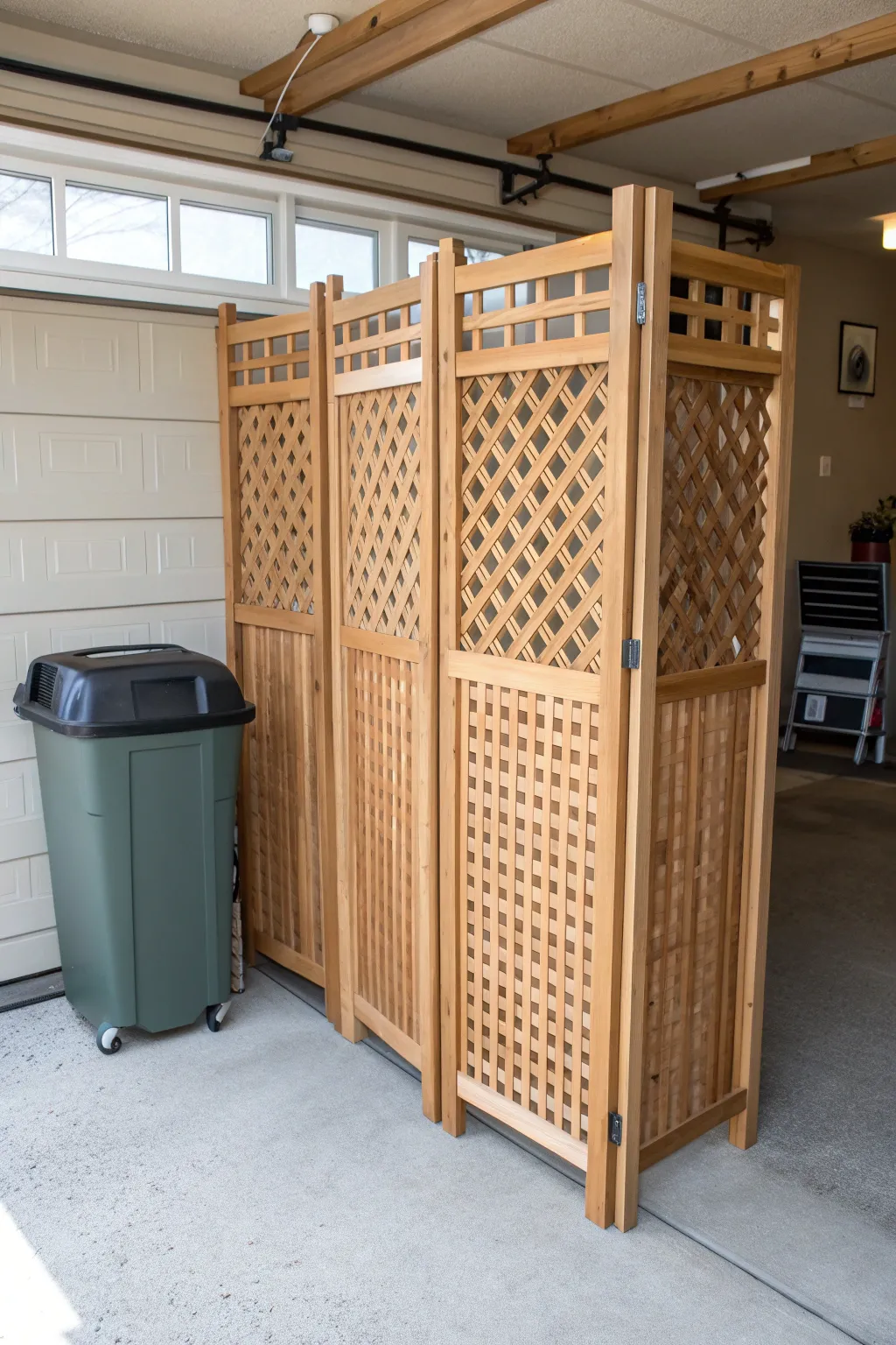 Transform your garage with a stylish DIY privacy screen.
